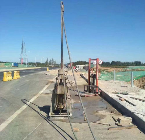 长白公路高聚物注浆加固