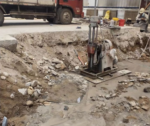 长白公路下沉压浆